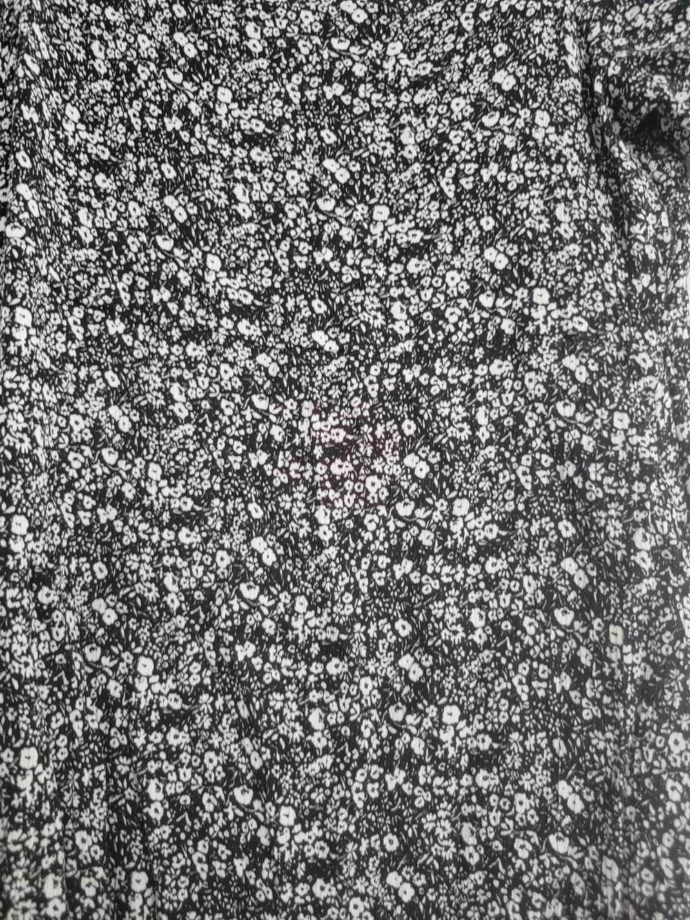 twik Black & White Floral Square-Neck Puff Sleeve Mini Dress - Picture 4 of 5